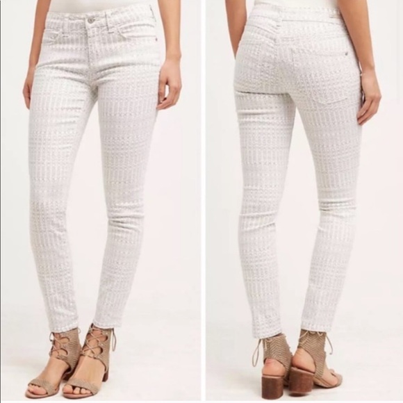 pilcro white jeans